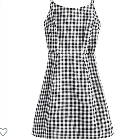 Gingham Lace up Dress - Picture 3 of 3